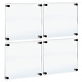 Azar Displays Gallery Wall Set of Four Floating Frames with Stand Off Caps: Overall Frame Size: 20in. x 20in. 105520-BLK